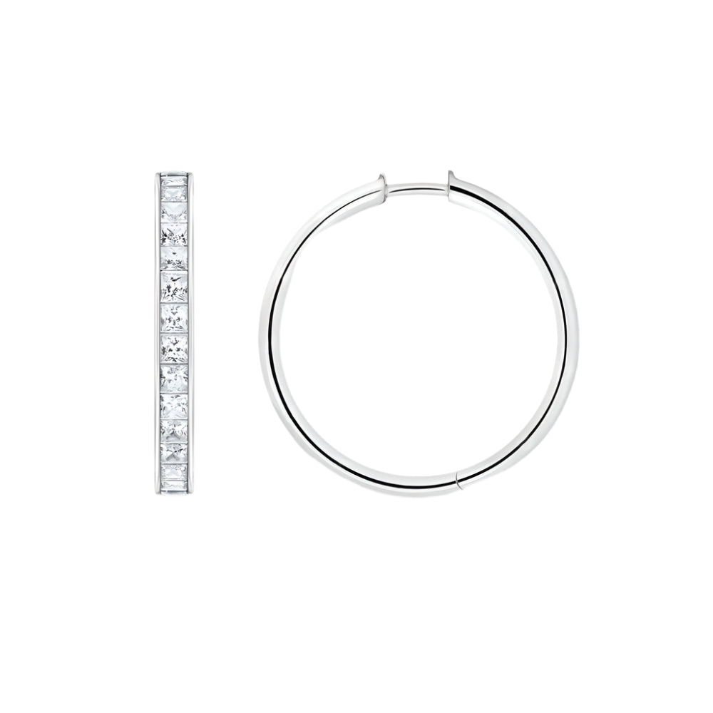 Large Hinged Hoops Earrings