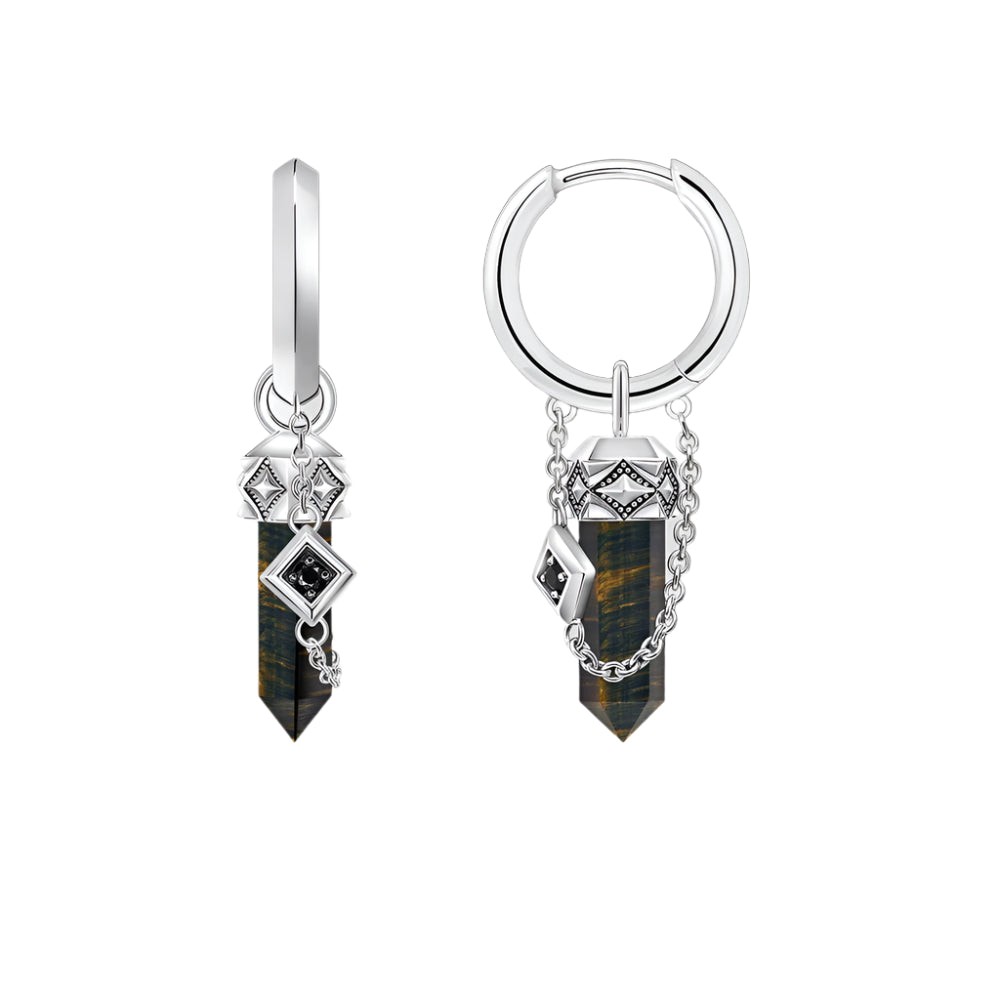 Tiger’s Eye Hoop Earring