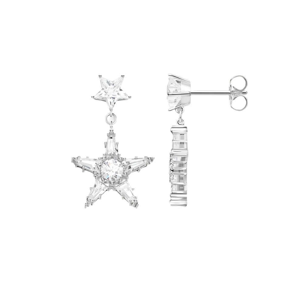 Earring White Stars
