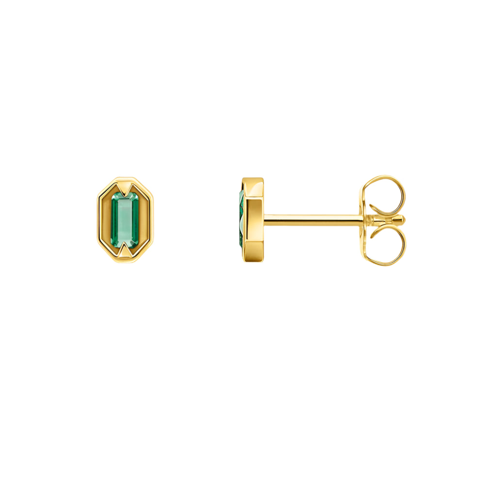 Green Stone Gold Plated