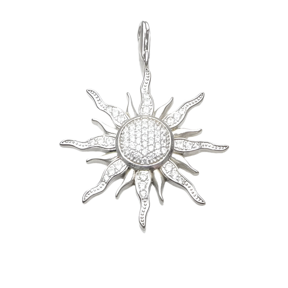 White CZ Sun Pendant