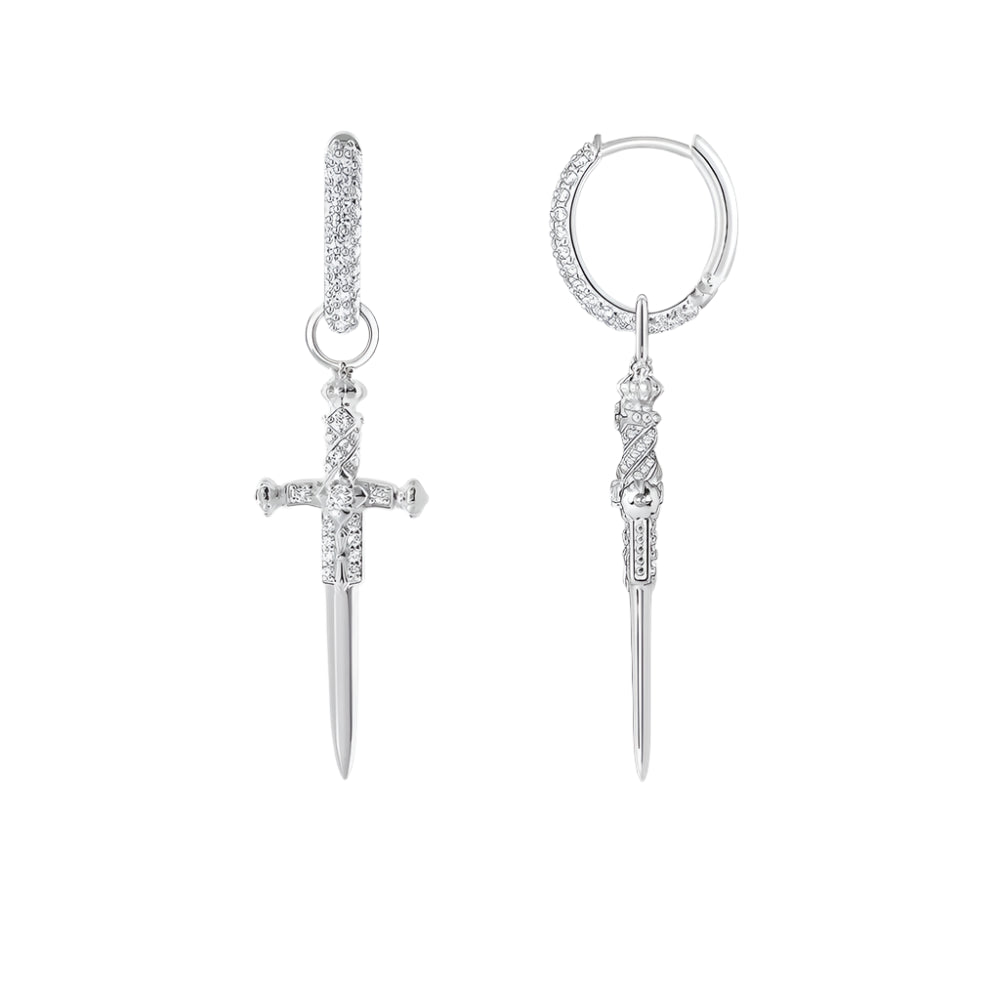 White Zircon Pave Sword
