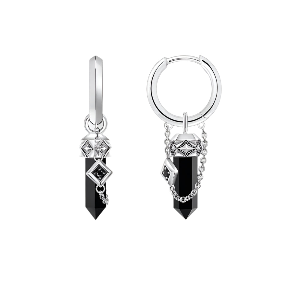 Earring Black Onyx Stone Europe