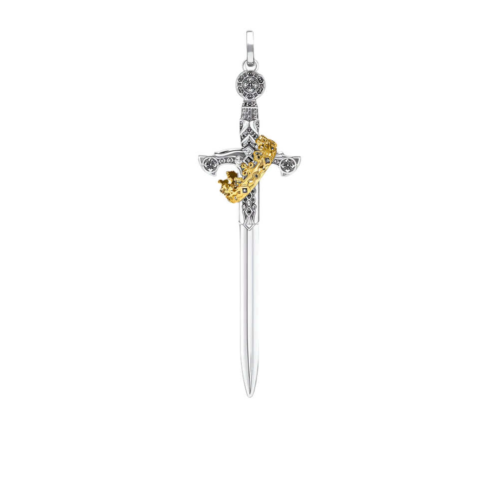 Large Sword With Crown Pendant