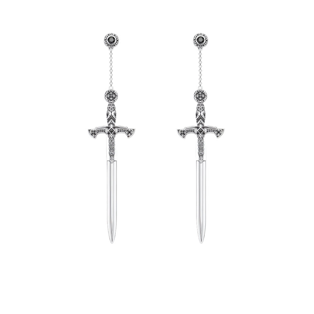 Earrings Richly Ornamented Sword