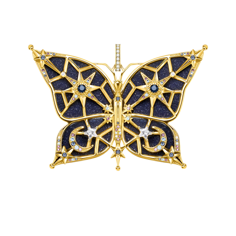 Butterfly Star & Moon Pendant