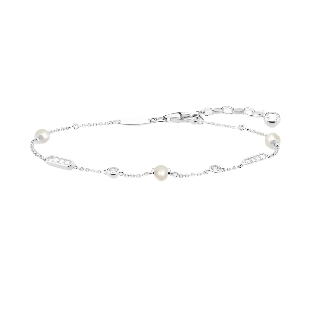 Freshwater Pearl and White Stone