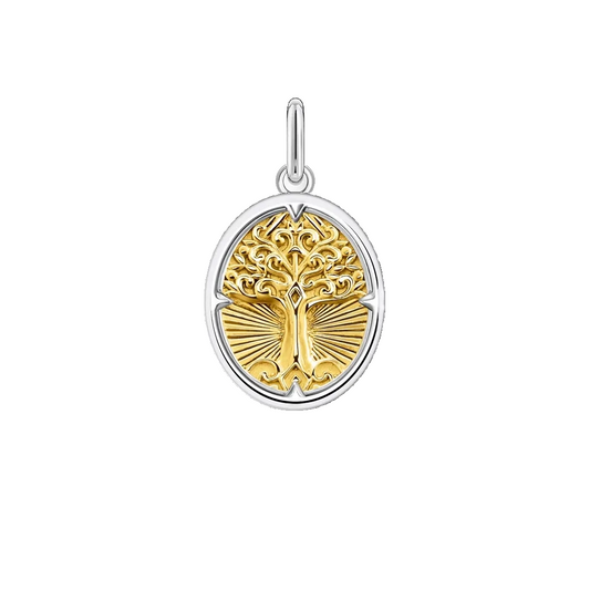 Tree - Oval Plated Gold