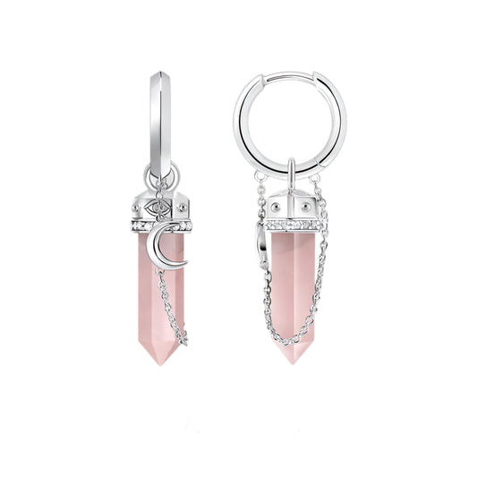 Hexagonal Cosmic Hoop Earring