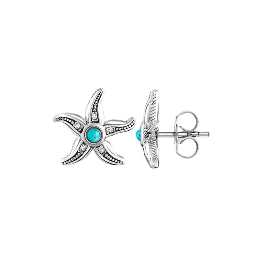 Blue Starfish Stud