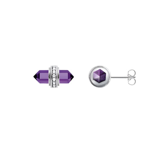 Earrings Mystical Hexagon Stone