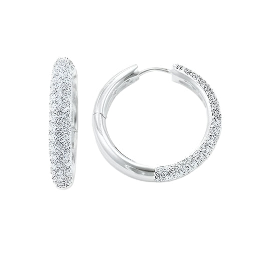 Hinged Hoop Creole Pave Earring