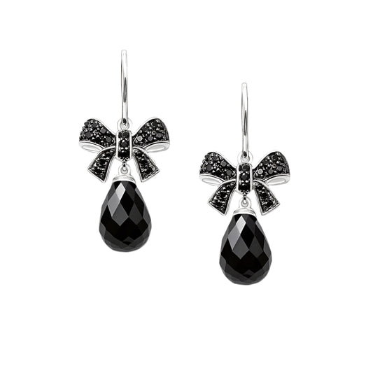 Bow Knot Water Drop Earrings