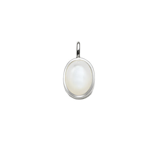 Pendant White Oval Opal