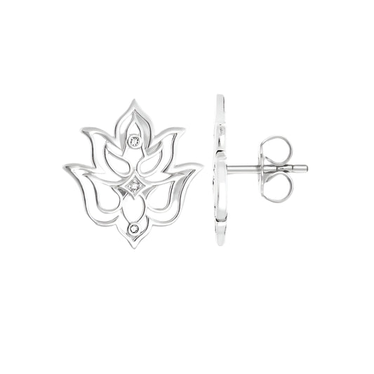 Lotus Flower Ornaments Stud Earrings