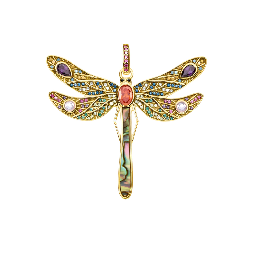 Pendant Golden Dragonfly