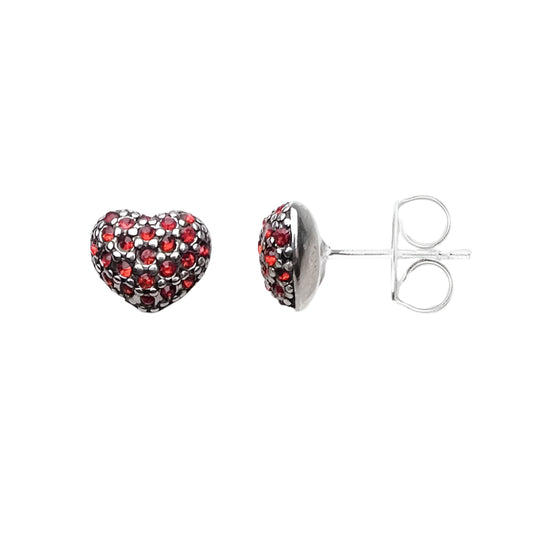 Stud Earrings Pink Heart