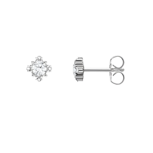 Ear Studs White Zircon