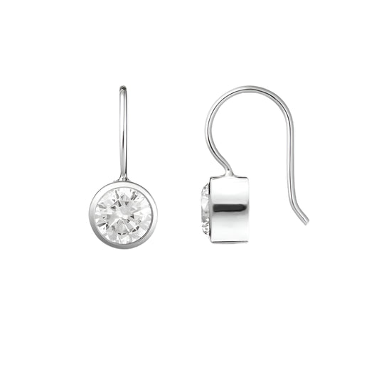 Round Swan Neck Drop Earrings