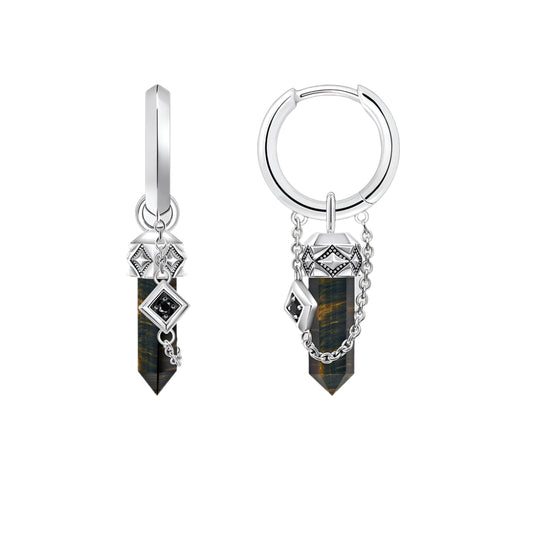 Tiger’s Eye Hoop Earring