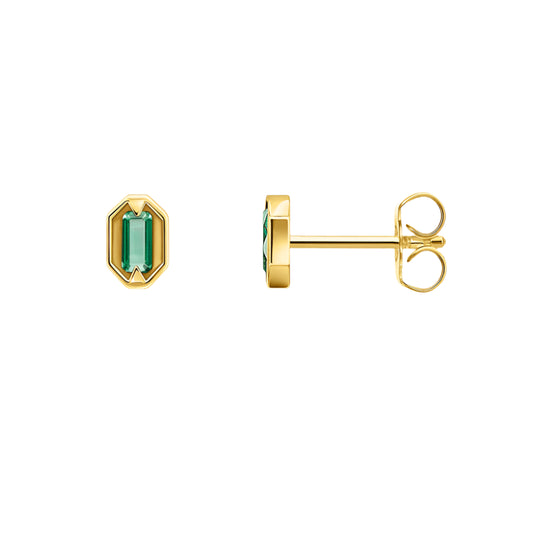 Green Stone Gold Plated