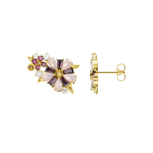 Flowers Colourful Stone Studs