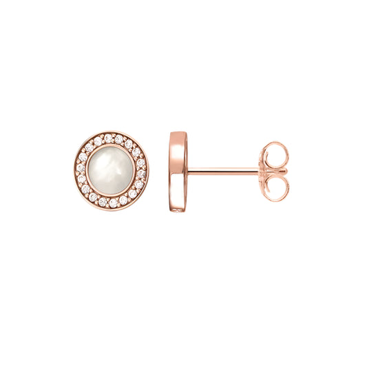 Round Shell Studs Earrings