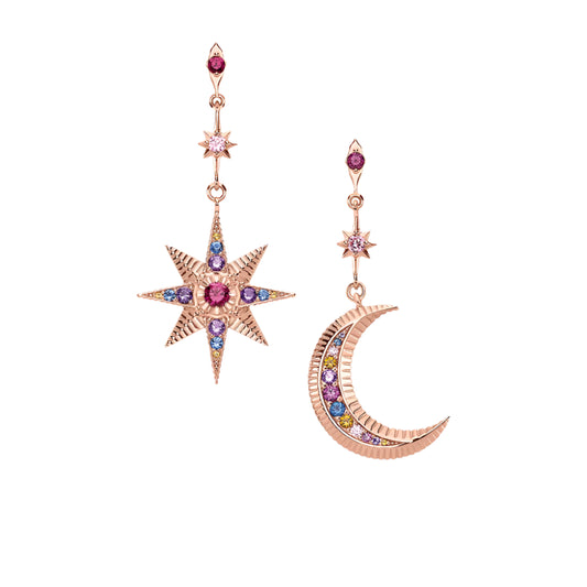 Drop Earring Star & Moon