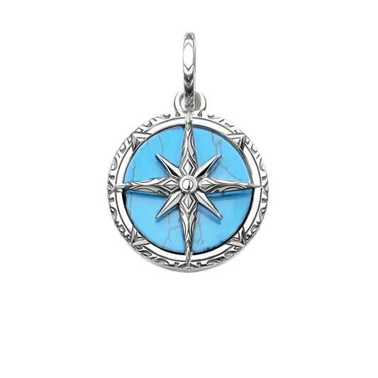 Compass Turquoise Pendant