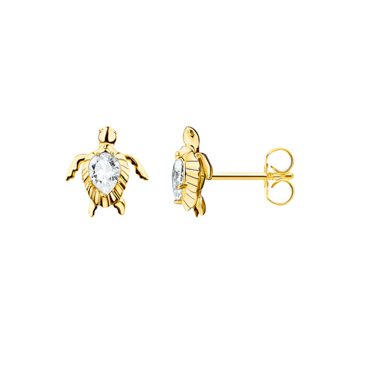 Ear Stud Golden Turtle
