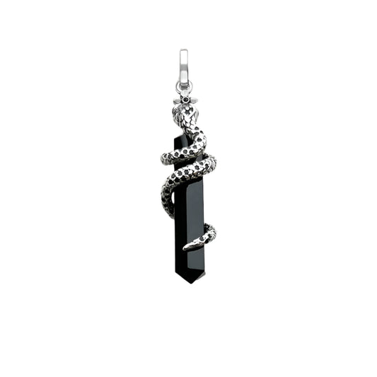 Pendant Snake with Blackened Onyx