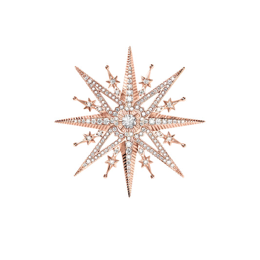 Rose Gold Plated Brooch Star