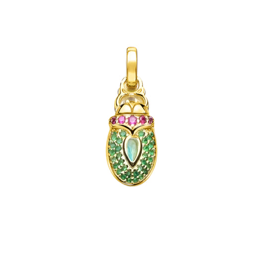 Pendant Gold Scarab Sun Beetle