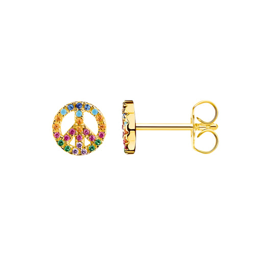 Colourful Peace Ear Stud
