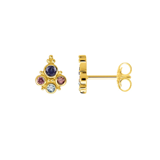 Royalty Gold Stud Earrings