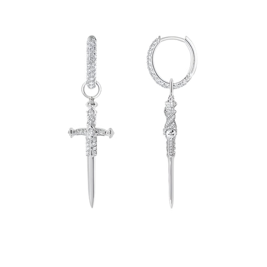 White Zircon Pave Sword