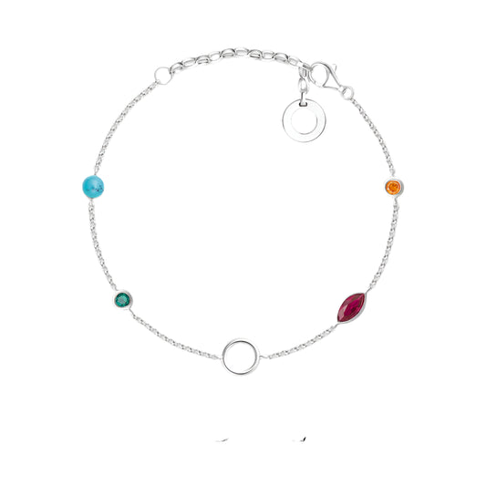 Bracelet Coloured Stones