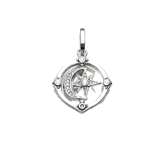 Moveable Star And Moon Pendant