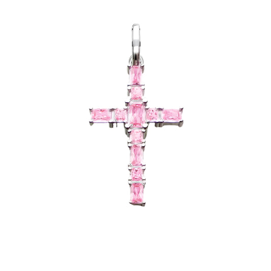 Cross with Pink Stones