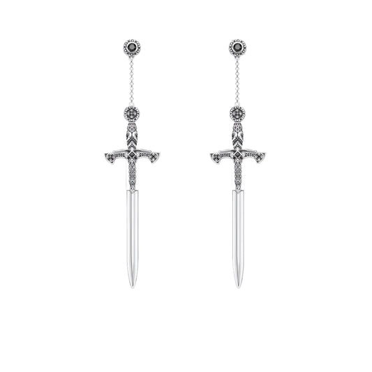 Earrings Richly Ornamented Sword