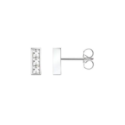 White Zircon Stud Earrings