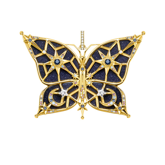 Butterfly Star & Moon Pendant