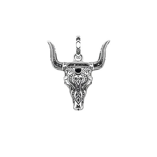 Pendant Blackened Bull Head