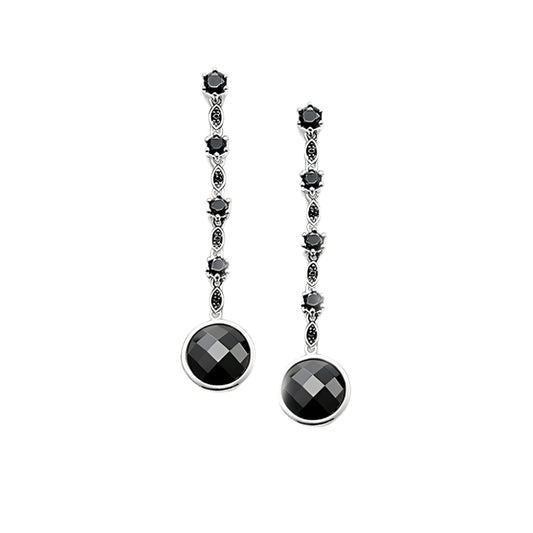 Drop Earrings Black Star