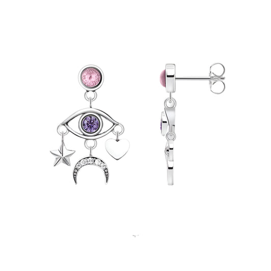 Earring Stylised Eye Moon Star
