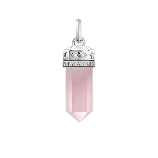 Hexagonal Pendant with Rose