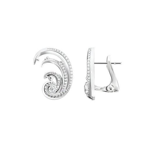 Ear Clip White Wave