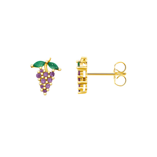 Ear Stud Grape Gold